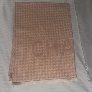 Pink Houndstooth Scarf